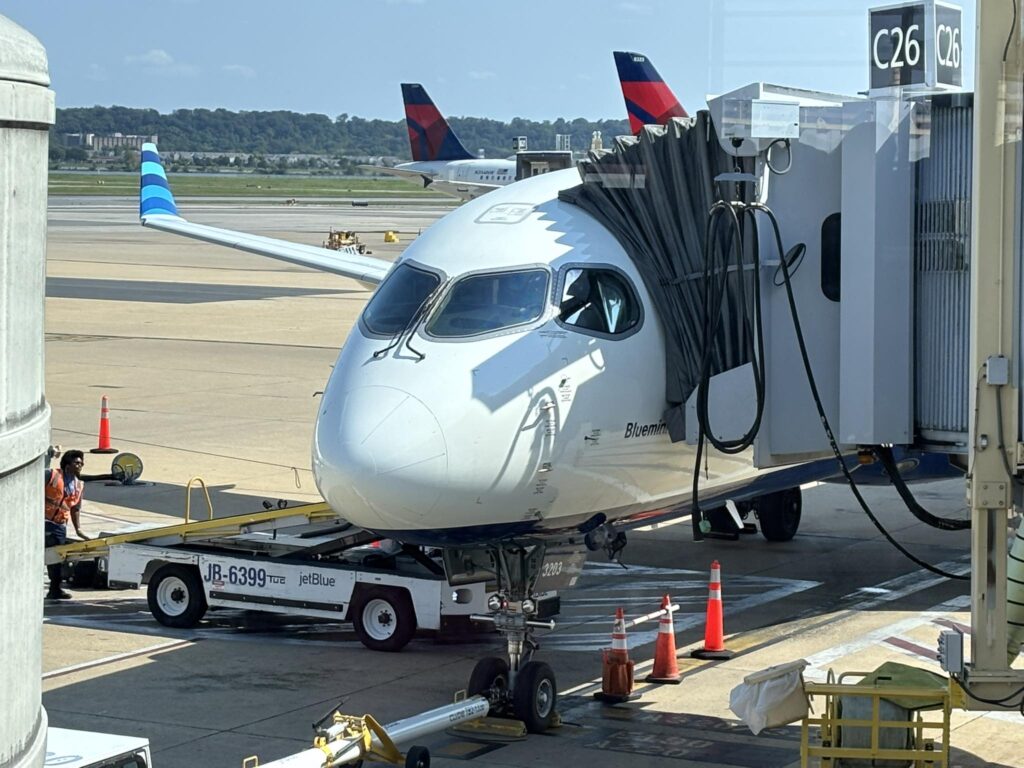 a plane on the tarmac