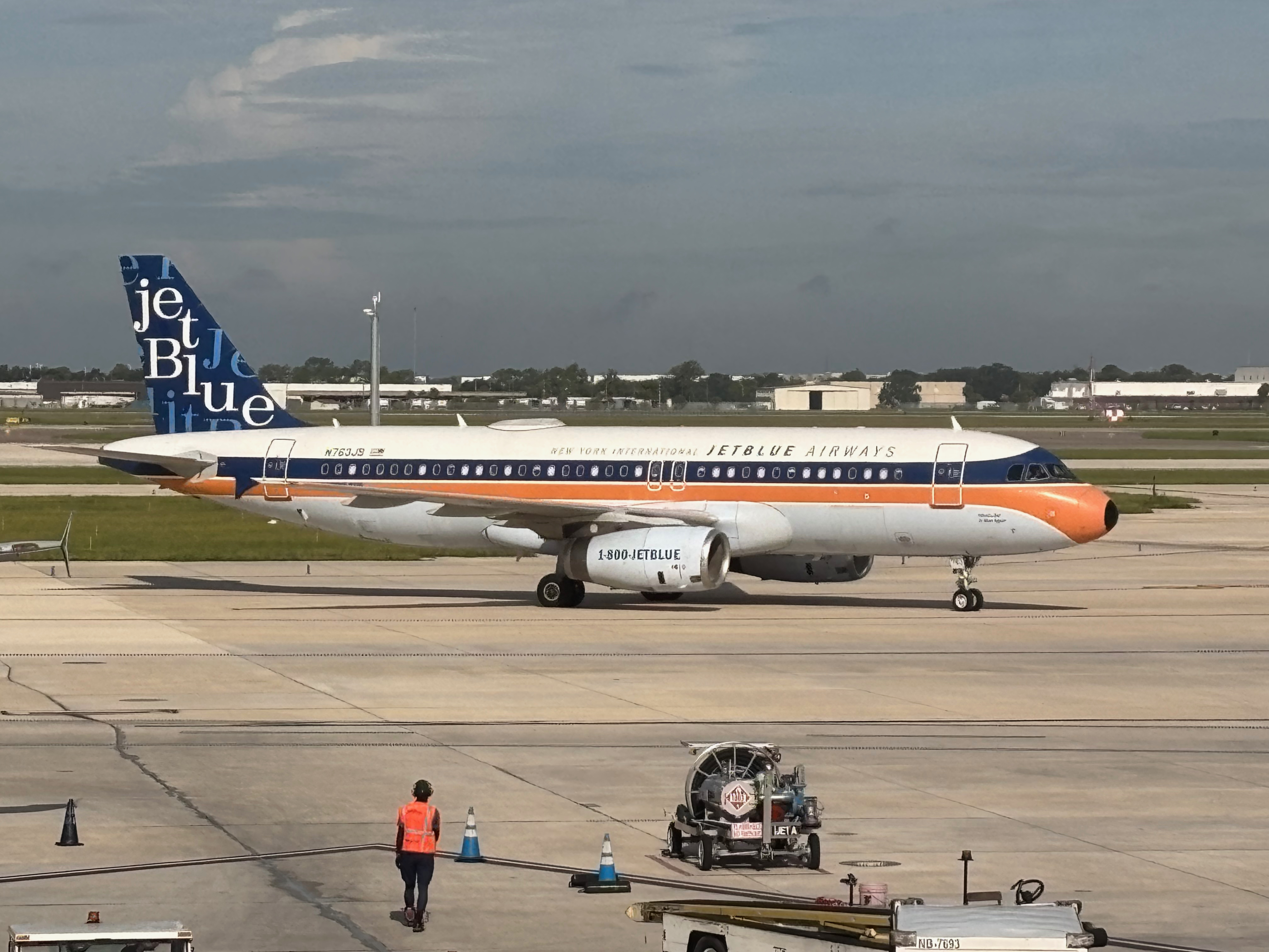 an airplane on the runway