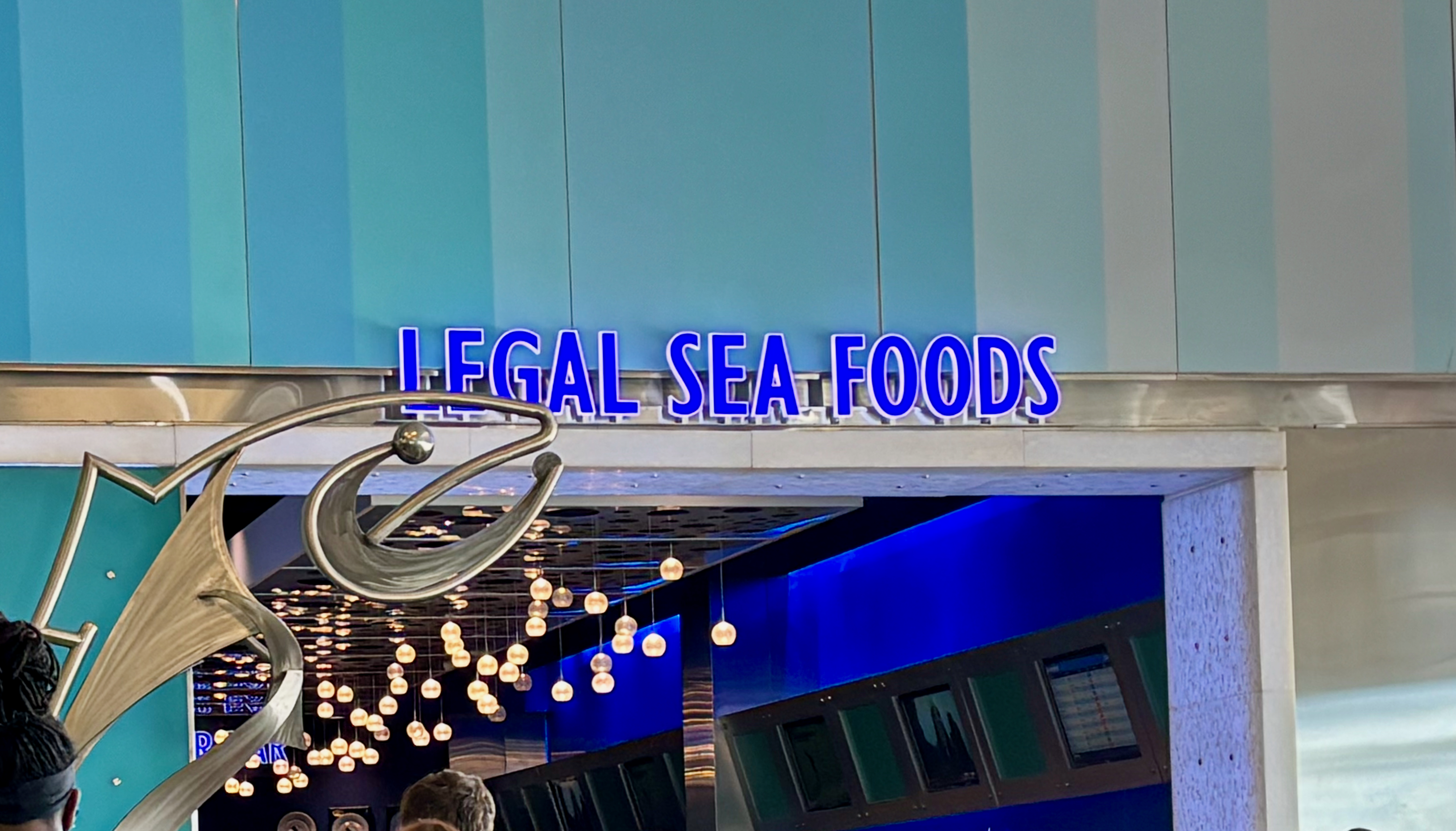 Legal Sea Foods sign at Boston Logan