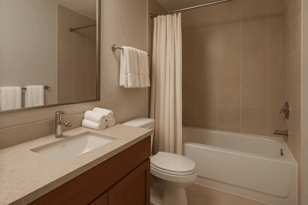 a bathroom with a sink and toilet