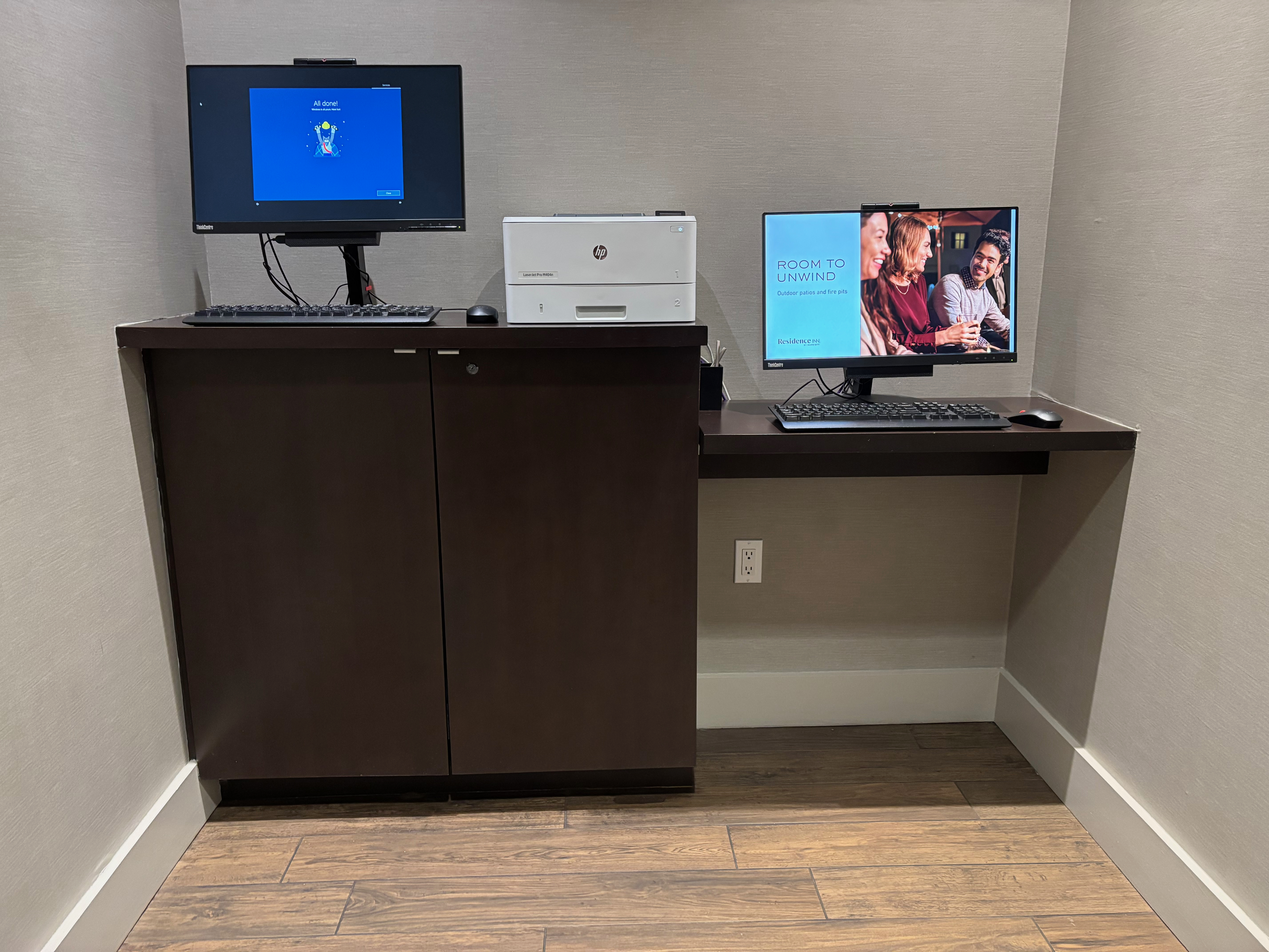 a computer and monitor on a desk