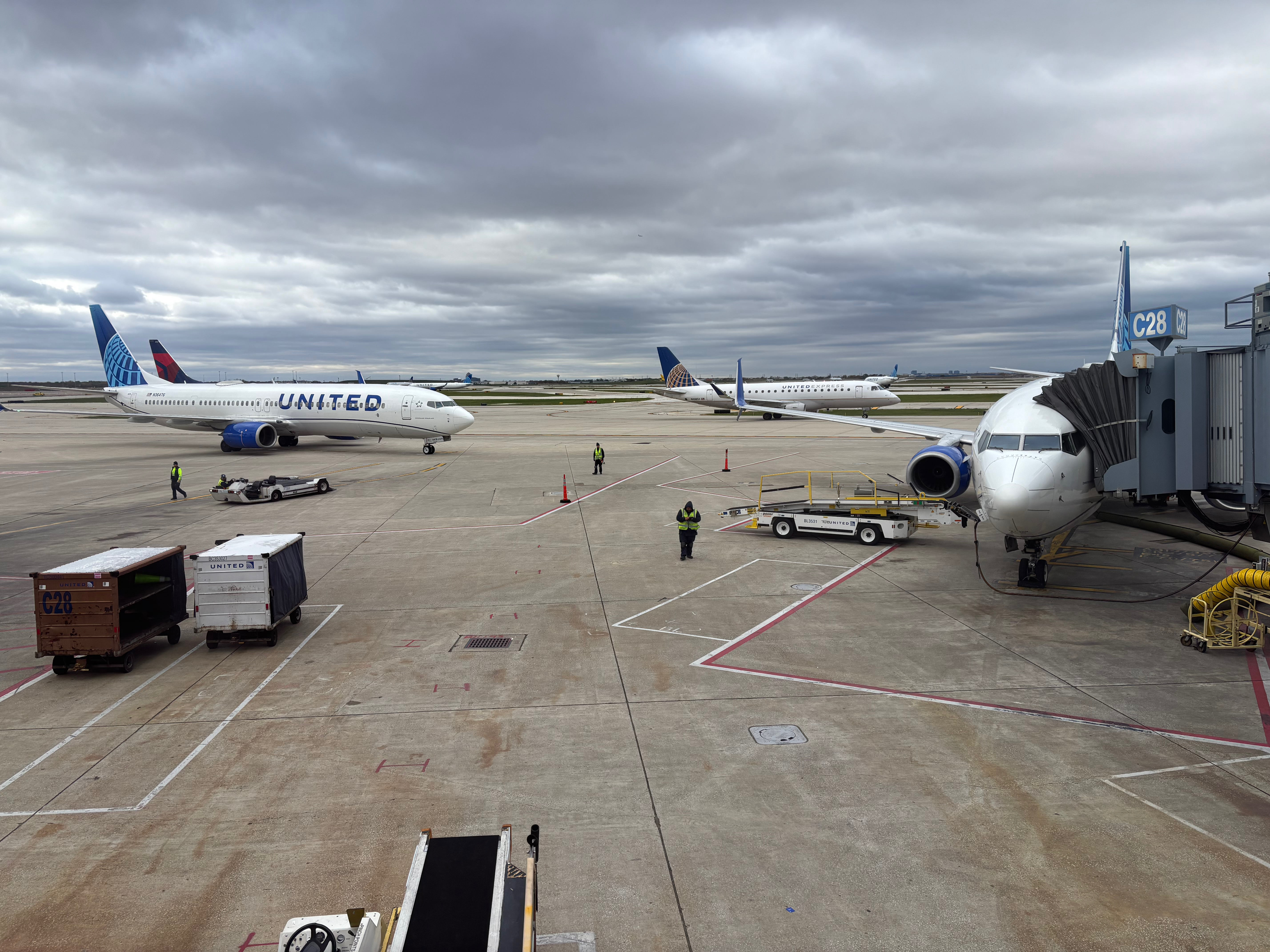 airplanes on a runway