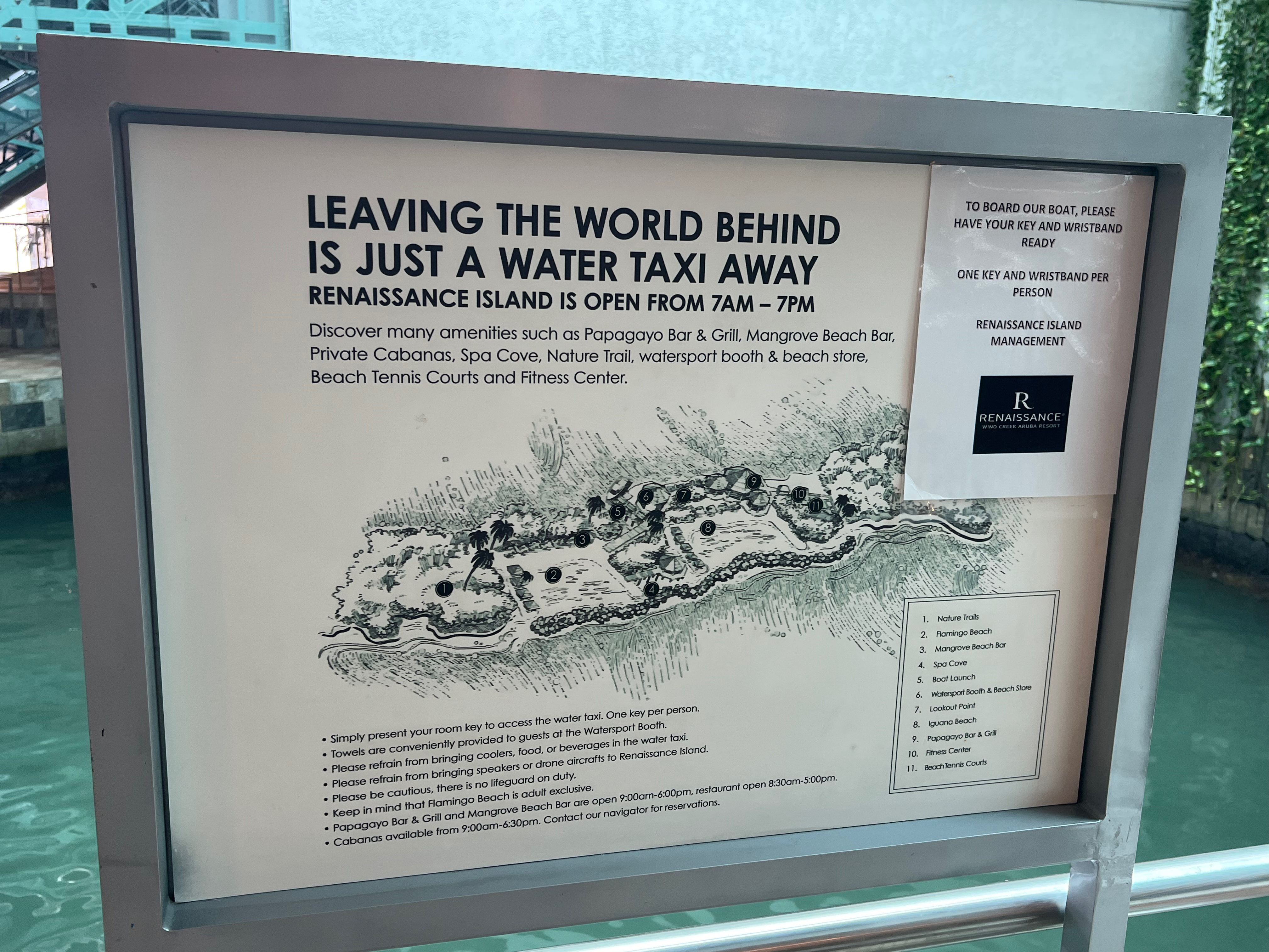 a sign with a map on it