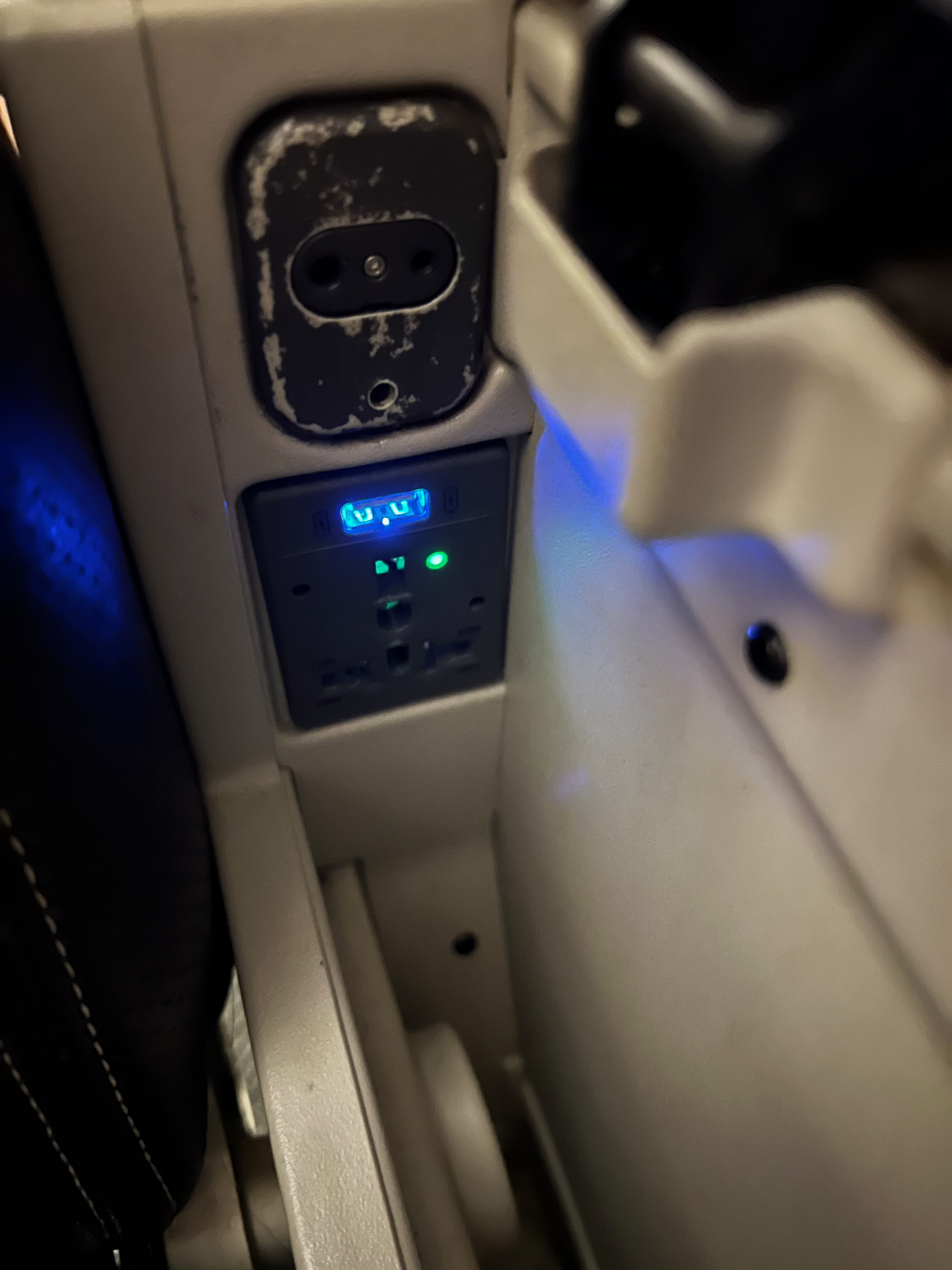 a close up of an electrical outlet