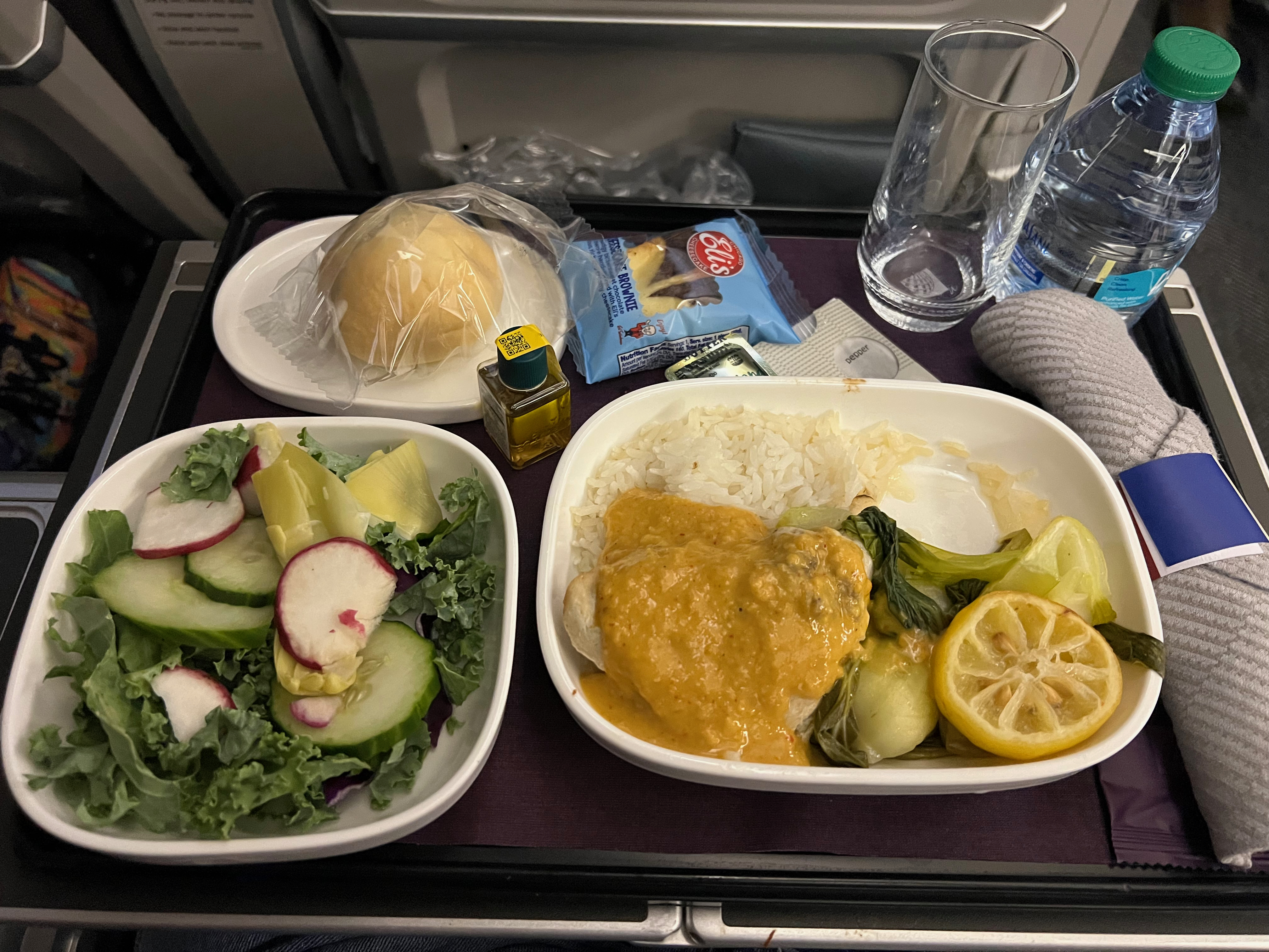a tray of food on a tray