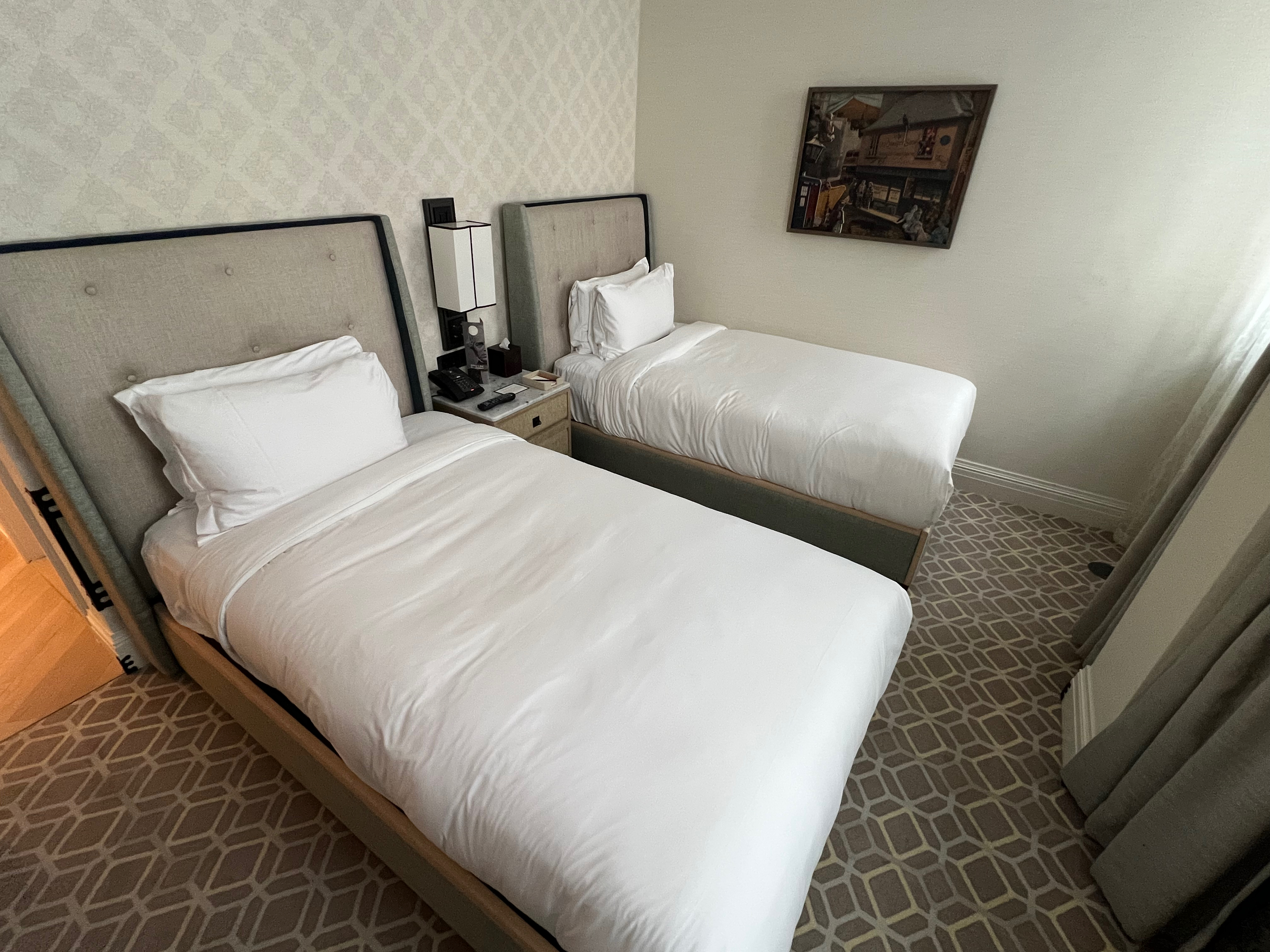 two beds in a room