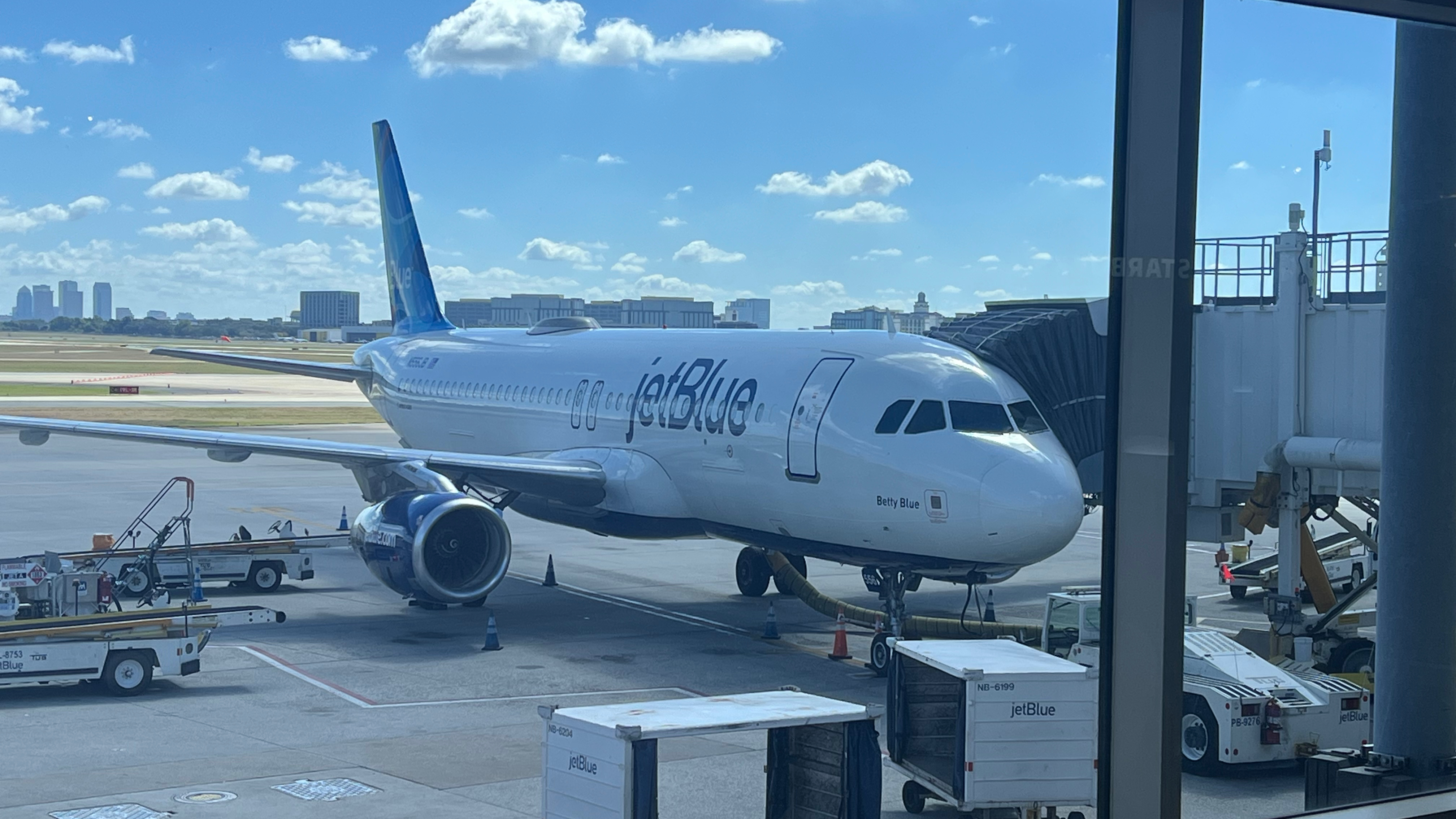 a jet plane on the tarmac