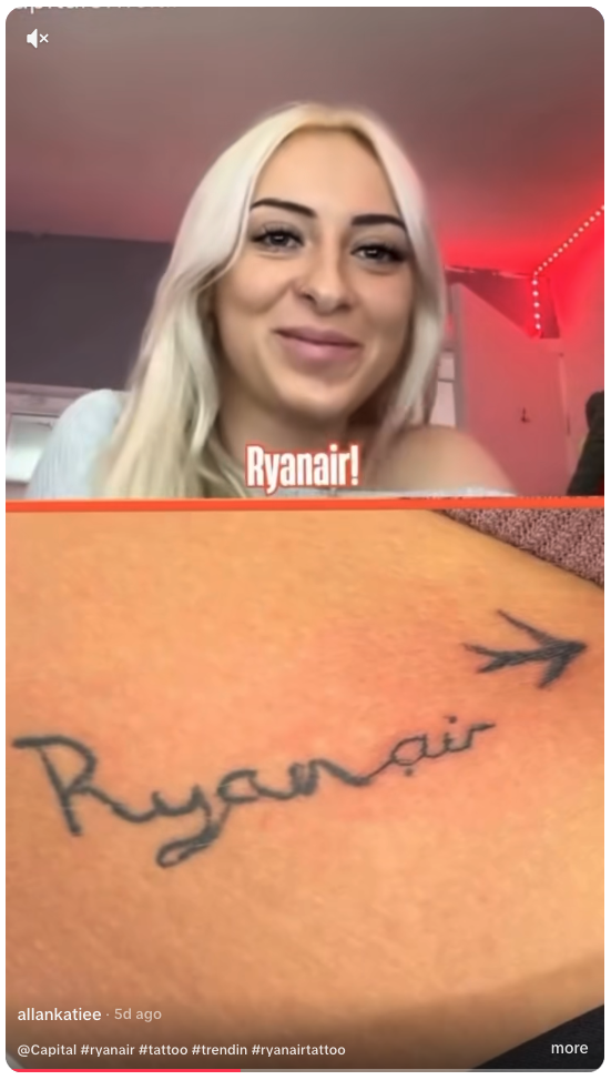 a woman with a tattoo