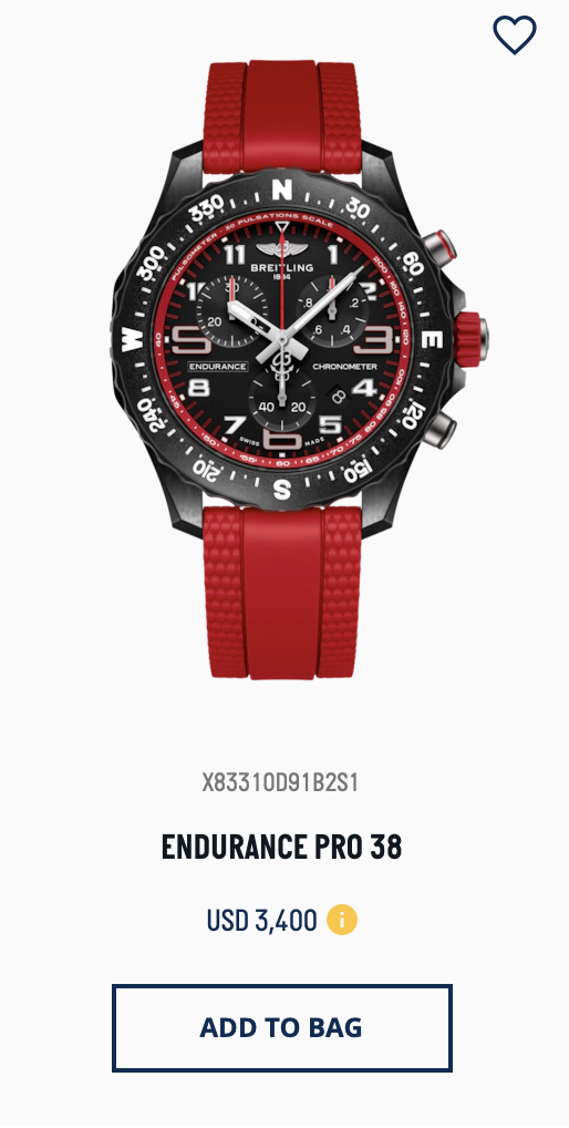 a watch with a red band