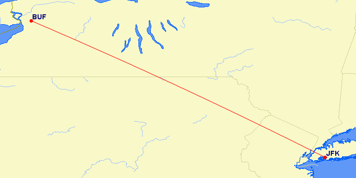 a map with a red line