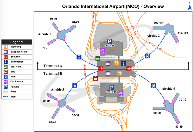 a map of an airport