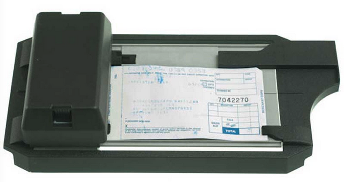 a receipt in a printer