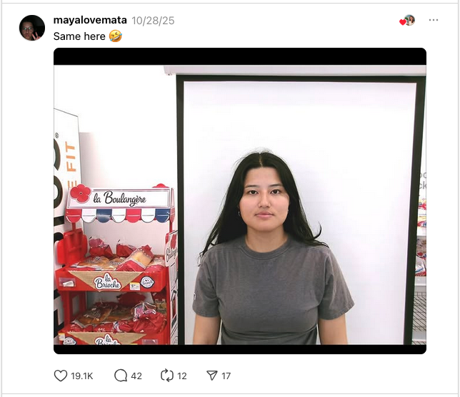 a woman standing in front of a store