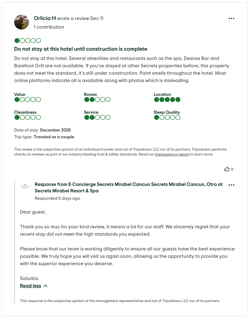 a screenshot of a hotel