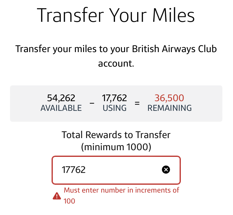 a screenshot of a number of miles