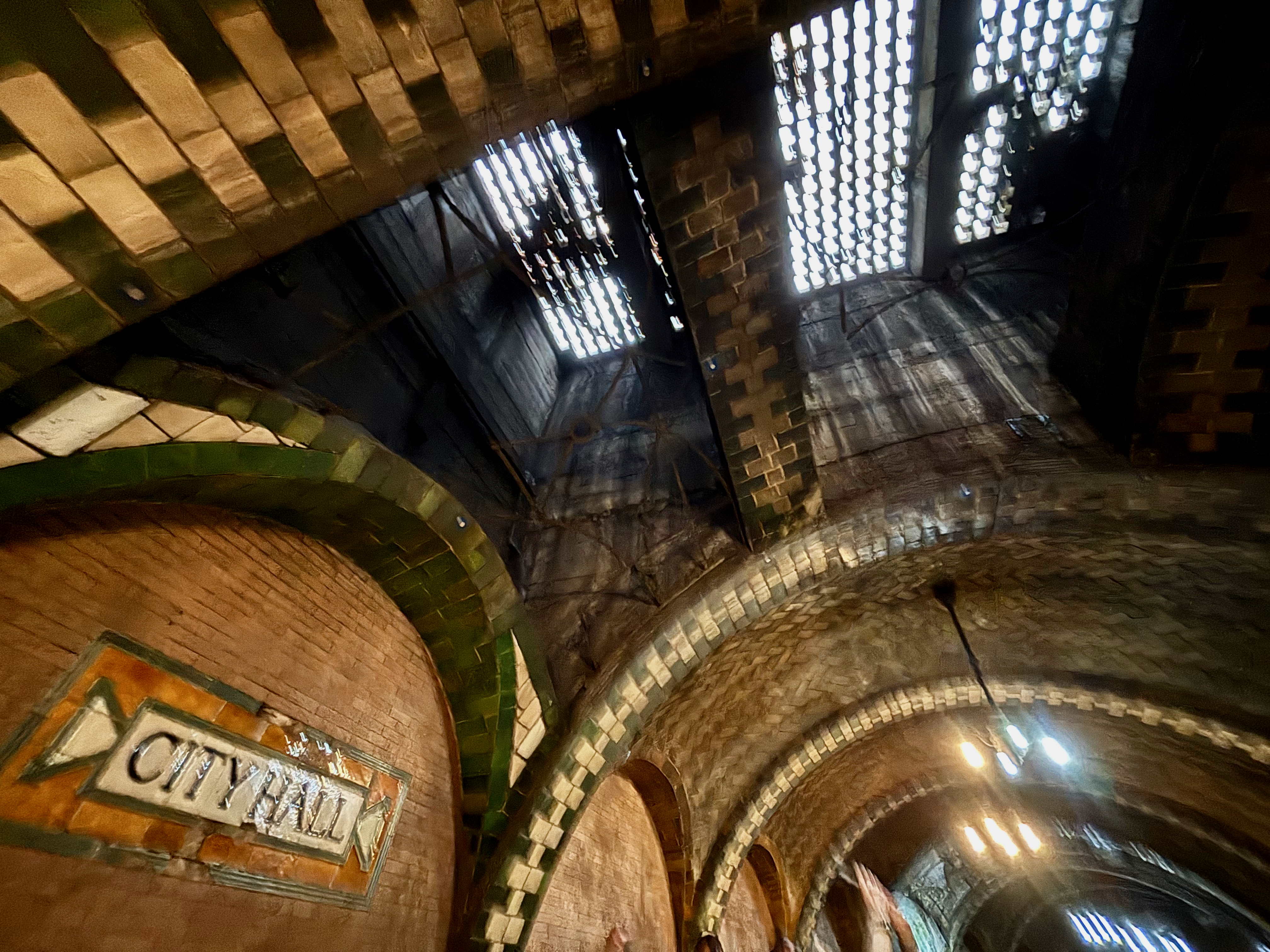 a looking up at a brick building