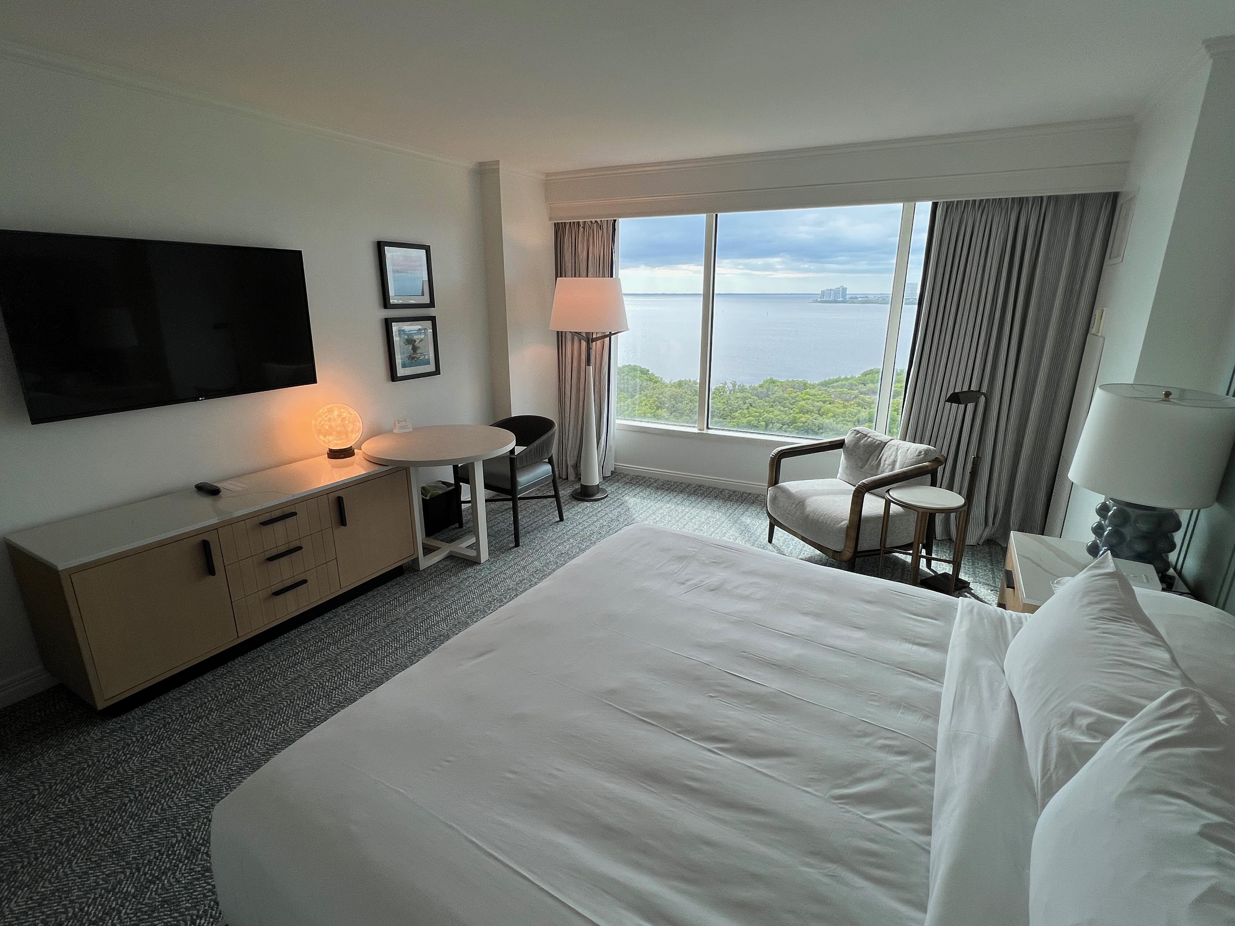 Bay-view king room at the Grand Hyatt Tampa Bay