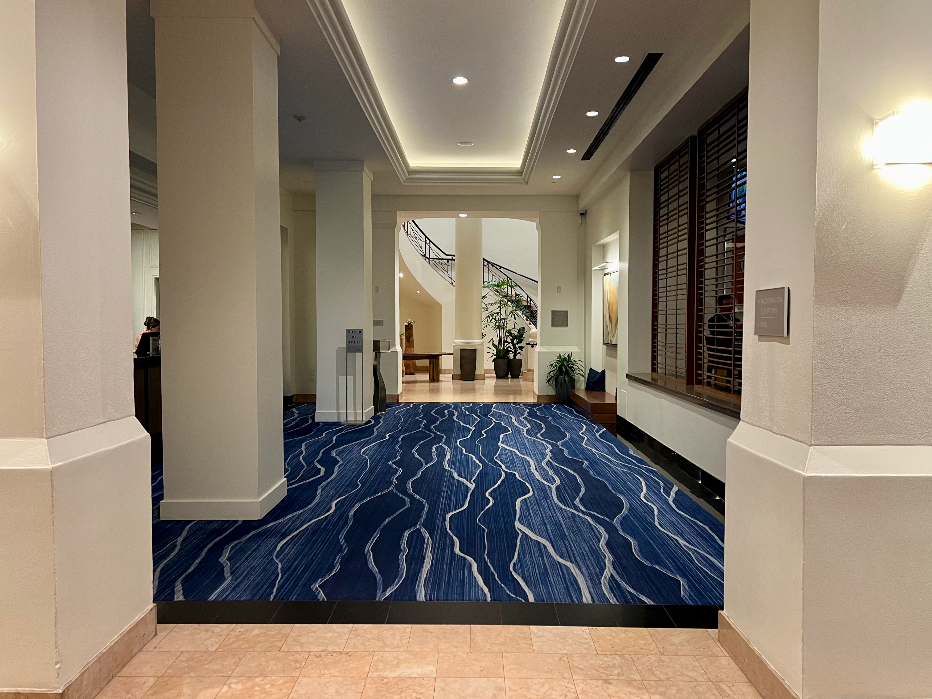 Lobby area at the Grand Hyatt Tampa Bay