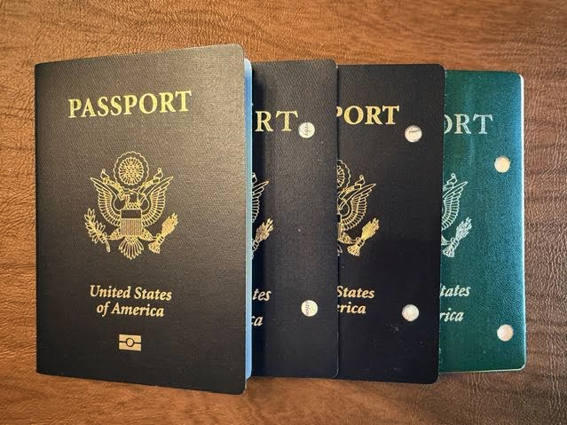 a group of passport pages