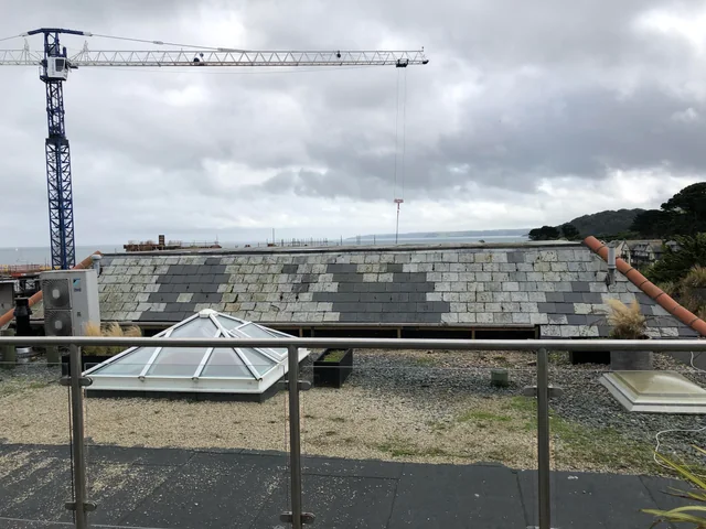 a building with a crane