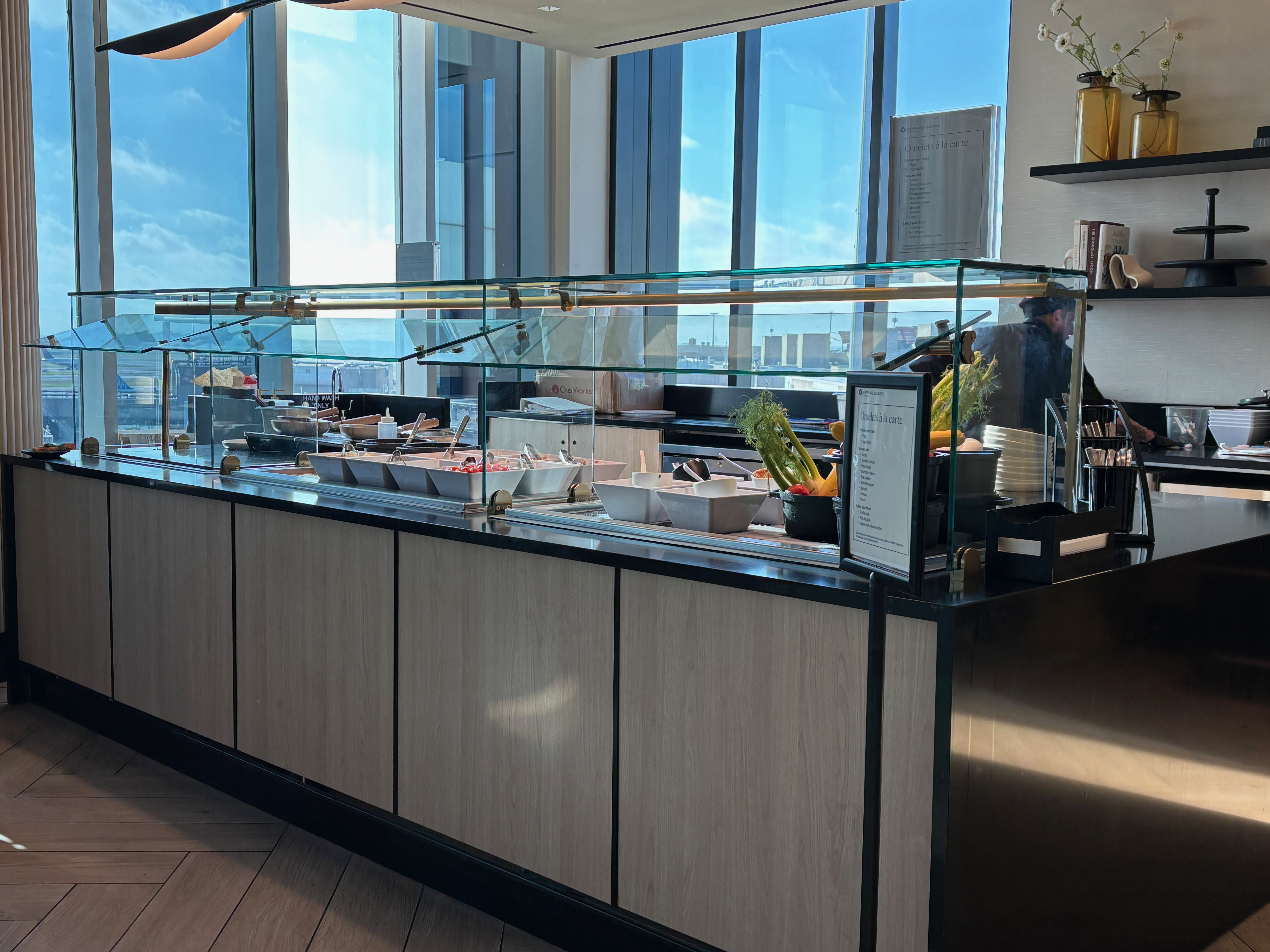 a food buffet in a restaurant