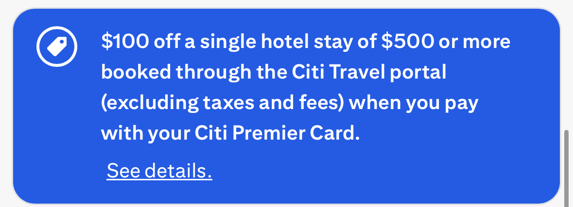 a blue card with white text