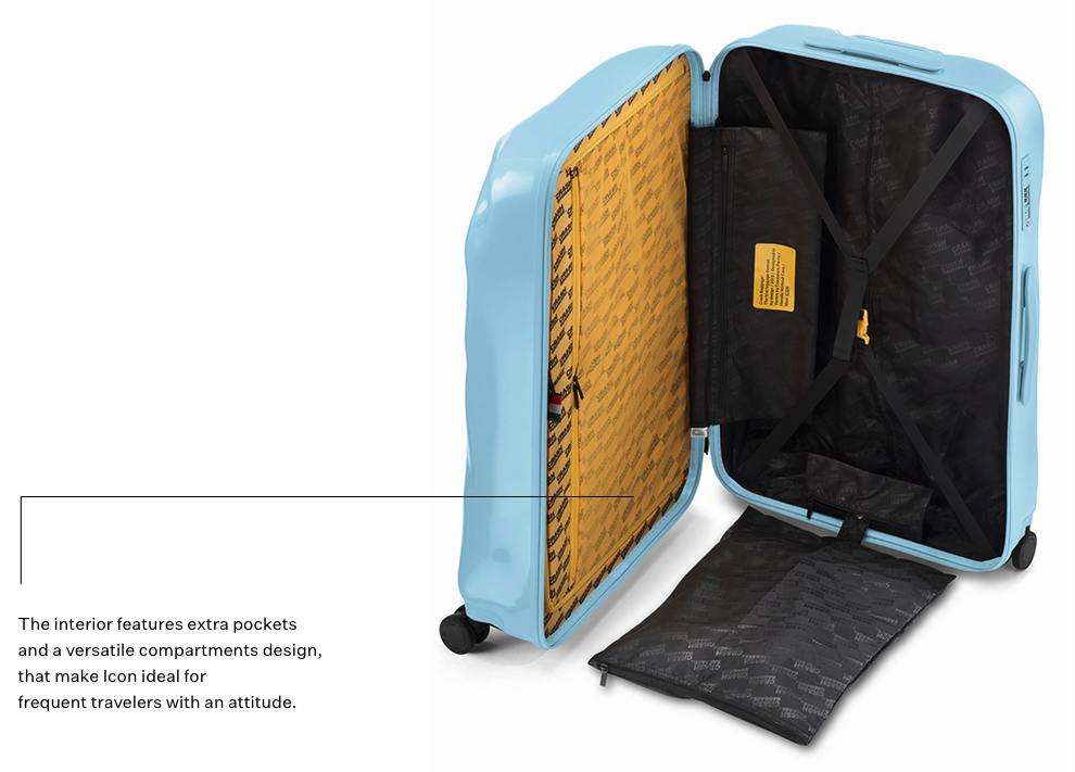 a blue suitcase with wheels