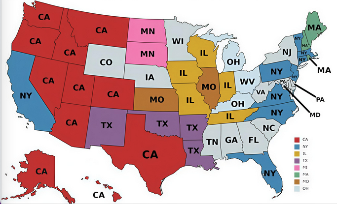 a map of the united states