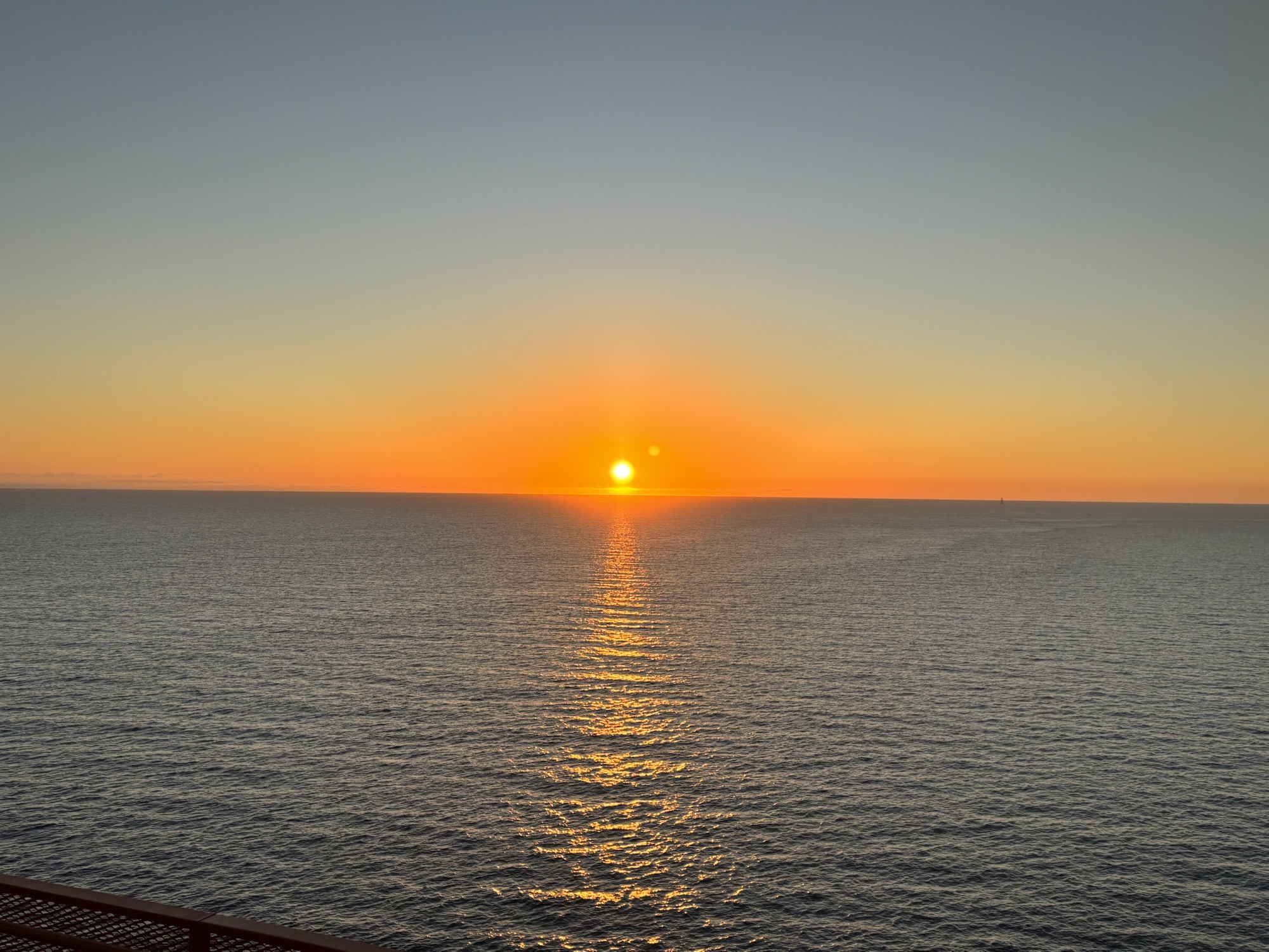 a sunset over the ocean
