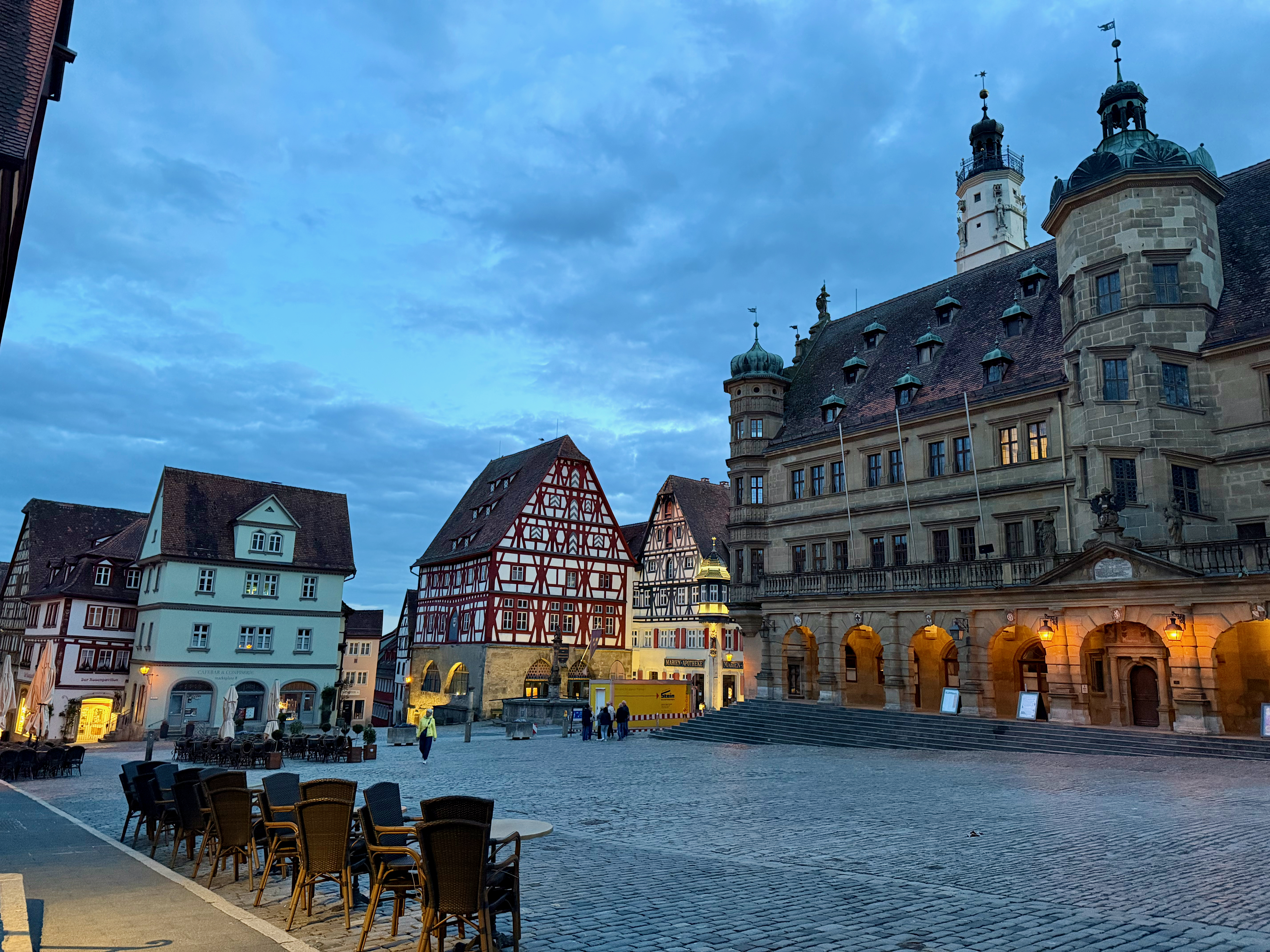 Rothenburg’s Marktplatz at blue hour